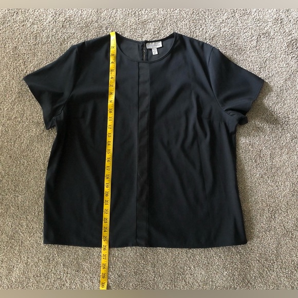 ICO Uniforms Top Blouse size XL  Trim Front Decor Workwear Classic Career - Picture 4 of 11